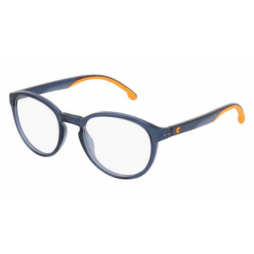 Carrera 8879 Unisex-Brille inkl. Gläser Vollrand Panto Kunststoff-Gestell 50mm/20mm/145mm, blau