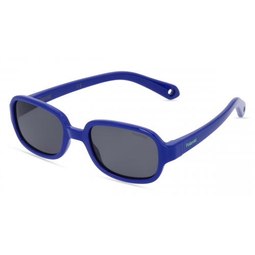 Polaroid PLD K003/S Kinder-Sonnenbrille Vollrand Eckig Acetat-Gestell, blau