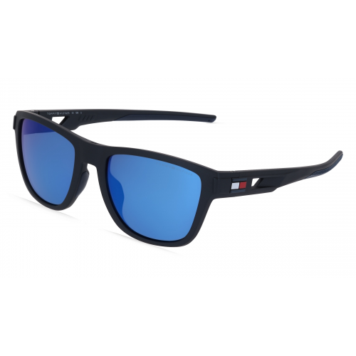 Tommy Hilfiger Eyewear TH 1951/S Herren-Sonnenbrille Vollrand Eckig Kunststoff-Gestell, schwarz