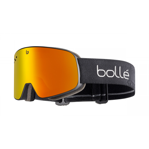 Bollé NEVADA Unisex-Skibrille Vollrand Monoscheibe Kunststoff-Gestell, schwarz