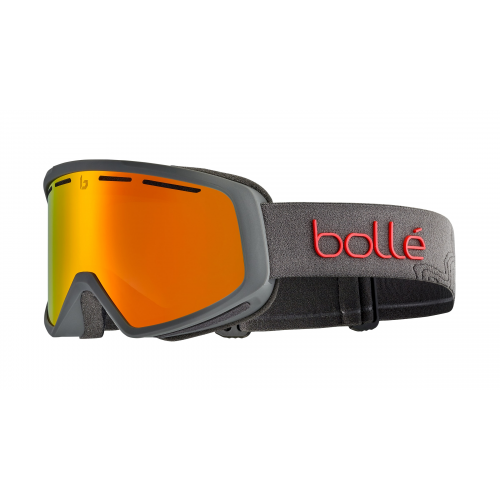 Bollé CASCADE Unisex-Skibrille Vollrand Monoscheibe Kunststoff-Gestell, grau