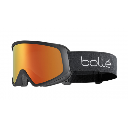 Bollé BEDROCK PLUS Unisex-Skibrille Vollrand Monoscheibe Kunststoff-Gestell, schwarz