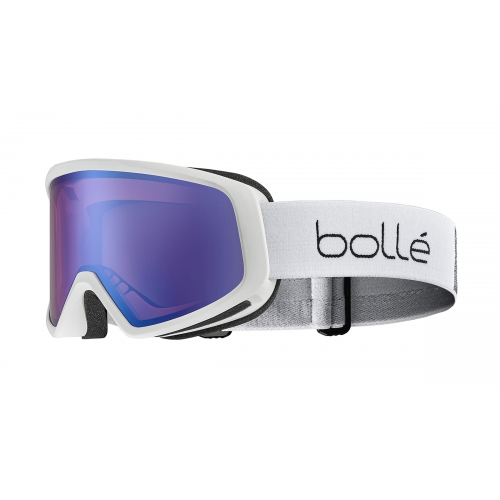 Bollé BEDROCK PLUS Unisex-Skibrille Vollrand Monoscheibe Kunststoff-Gestell, weiß