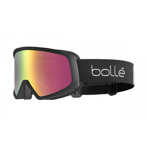 Bollé BEDROCK PLUS Unisex-Skibrille Vollrand Monoscheibe Kunststoff-Gestell, schwarz