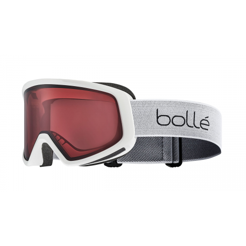 Bollé BEDROCK Unisex-Skibrille Vollrand Monoscheibe Kunststoff-Gestell, weiß