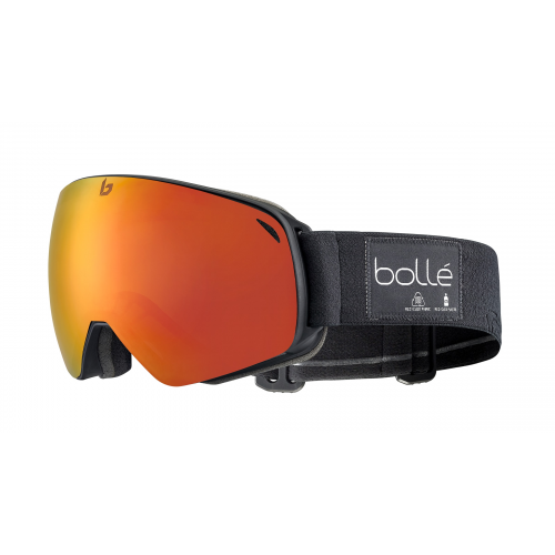 Bollé ECO TORUS M Unisex-Skibrille Vollrand Monoscheibe Kunststoff-Gestell, schwarz