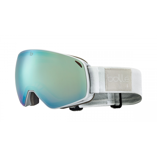 Bollé ECO TORUS M Unisex-Skibrille Vollrand Monoscheibe Kunststoff-Gestell, weiß