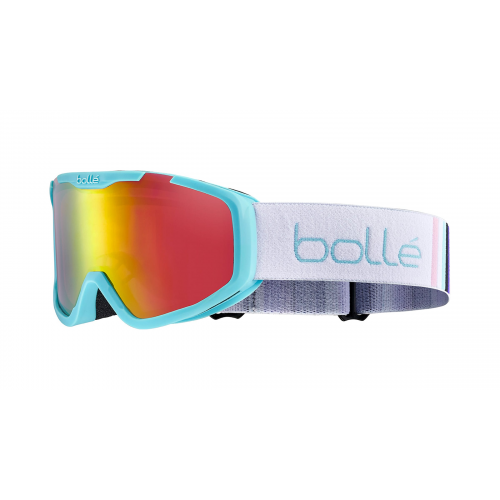 Bollé ROCKET PLUS Kinder-Skibrille Vollrand Monoscheibe Kunststoff-Gestell, weiß