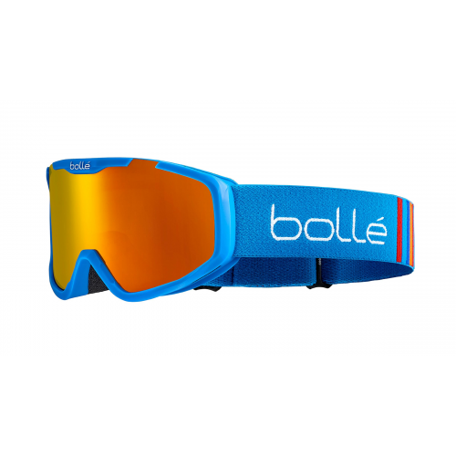 Bollé ROCKET PLUS Kinder-Skibrille Vollrand Monoscheibe Kunststoff-Gestell, blau