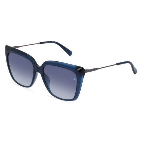 Calvin Klein Jeans CKJ22601S Damen-Sonnenbrille Vollrand Butterfly Kunststoff-Gestell, blau