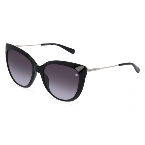 Calvin Klein Jeans CKJ22602S Damen-Sonnenbrille Vollrand Butterfly Kunststoff-Gestell, schwarz