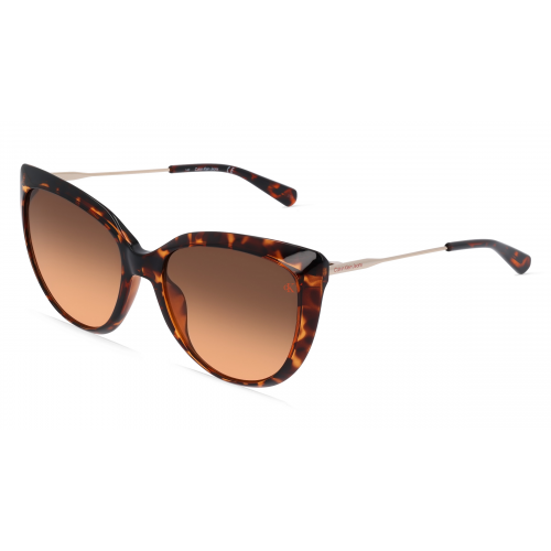 Calvin Klein Jeans CKJ22602S Damen-Sonnenbrille Vollrand Butterfly Kunststoff-Gestell, braun