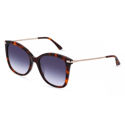 Calvin Klein CK22514S Damen-Sonnenbrille Vollrand Butterfly Kunststoff-Gestell, braun