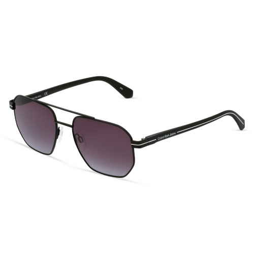 Calvin Klein Jeans CKJ22204S Herren-Sonnenbrille Vollrand Eckig Metall-Gestell, schwarz