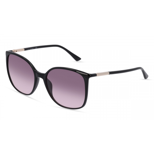 Calvin Klein CK22521S Damen-Sonnenbrille Vollrand Butterfly Kunststoff-Gestell, schwarz