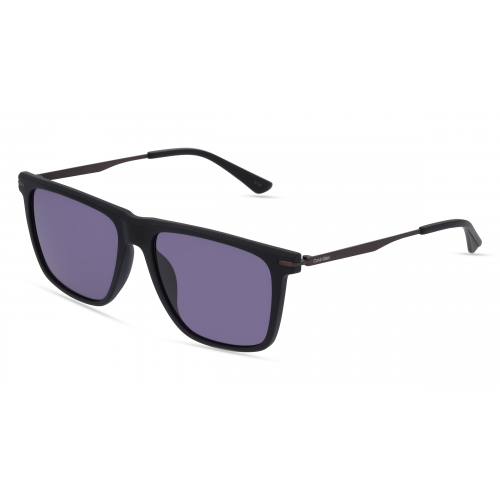 Calvin Klein CK22518S Herren-Sonnenbrille Vollrand Eckig Kunststoff-Gestell, schwarz