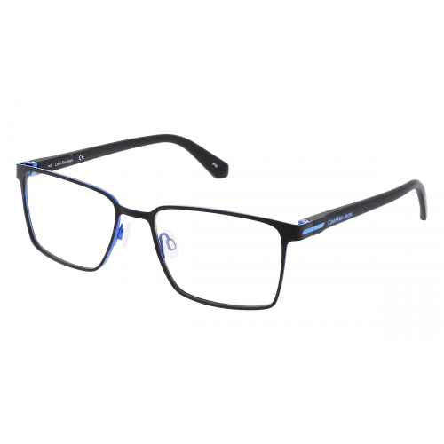 Calvin Klein Jeans CKJ22207 Unisex-Brille inkl. Gläser Vollrand Eckig Metall-Gestell 55mm/18mm/145mm, grau