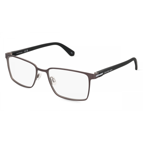 Calvin Klein Jeans CKJ22207 Unisex-Brille inkl. Gläser Vollrand Eckig Metall-Gestell 55mm/18mm/145mm, grau