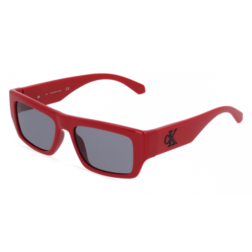 Calvin Klein Jeans CKJ22635S Unisex-Sonnenbrille Vollrand Eckig Kunststoff-Gestell, rot