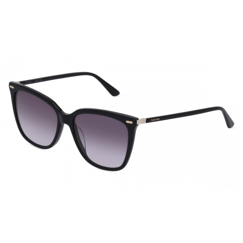 Calvin Klein CK22532S Damen-Sonnenbrille Vollrand Butterfly Kunststoff-Gestell, schwarz