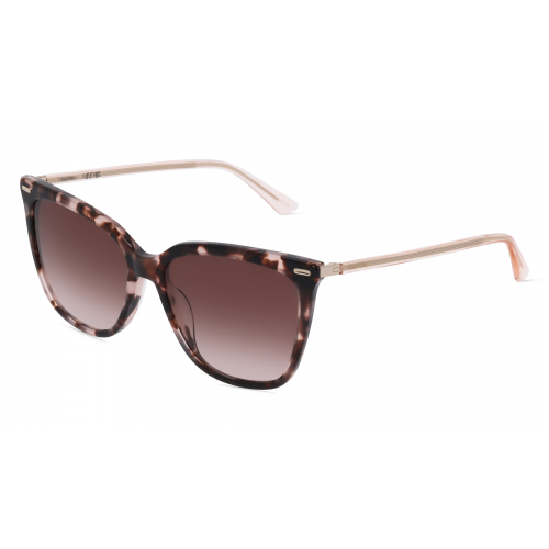 Calvin Klein CK22532S Damen-Sonnenbrille Vollrand Butterfly Kunststoff-Gestell, braun