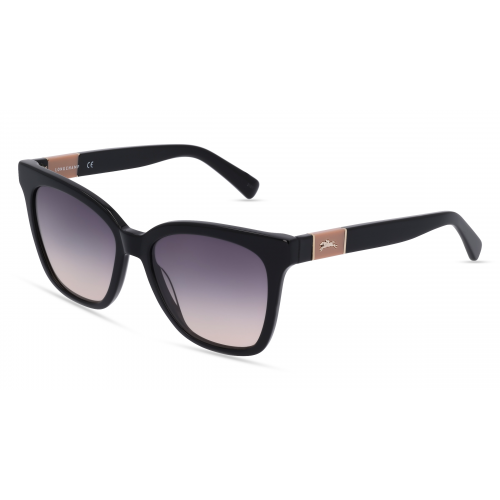 Longchamp LO696S Unisex-Sonnenbrille Vollrand Cateye Kunststoff-Gestell, schwarz