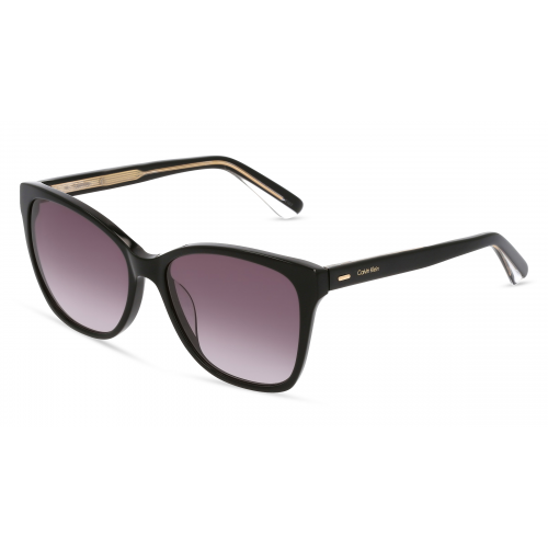 Calvin Klein CK 21529 S Damen-Sonnenbrille Vollrand Eckig Kunststoff-Gestell, schwarz