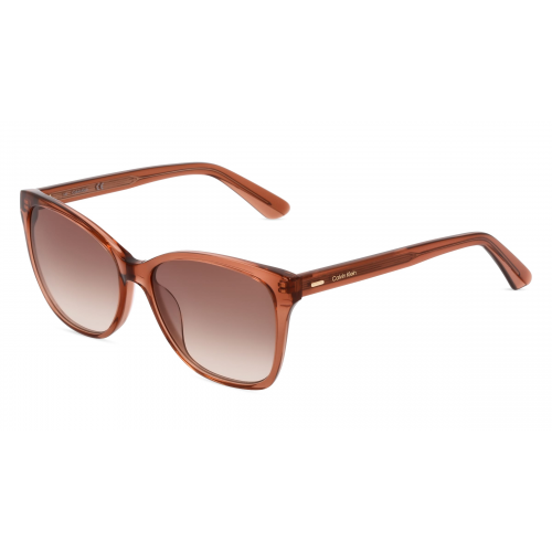 Calvin Klein CK 21529 S Damen-Sonnenbrille Vollrand Eckig Kunststoff-Gestell, braun