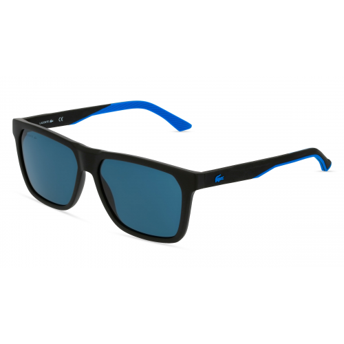 Lacoste L972S Herren-Sonnenbrille Vollrand Eckig Bio-Kunststoff-Gestell, schwarz