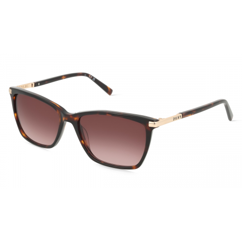 DKNY DK539S Damen-Sonnenbrille Vollrand Eckig Acetat-Gestell, braun