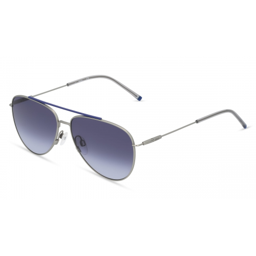 Zeiss ZS22107S Unisex-Sonnenbrille Vollrand Pilot Metall-Gestell, silber