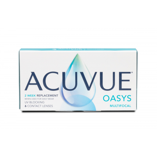 Johnson & Johnson Acuvue Oasys Multifocal (6er Packung) 2-Wochen-Linsen (0.25 dpt, Addition Low (0,75 - 1,25) & BC 8.4) mit UV-Schutz