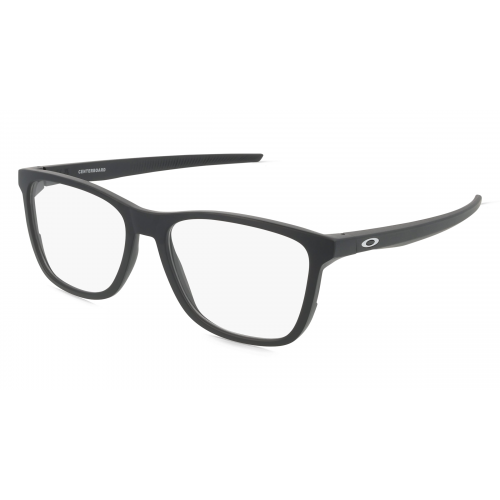 Oakley OX8163 Herren-Brille inkl. Gläser Vollrand Rund Kunststoff-Gestell 55mm/17mm/141mm, schwarz