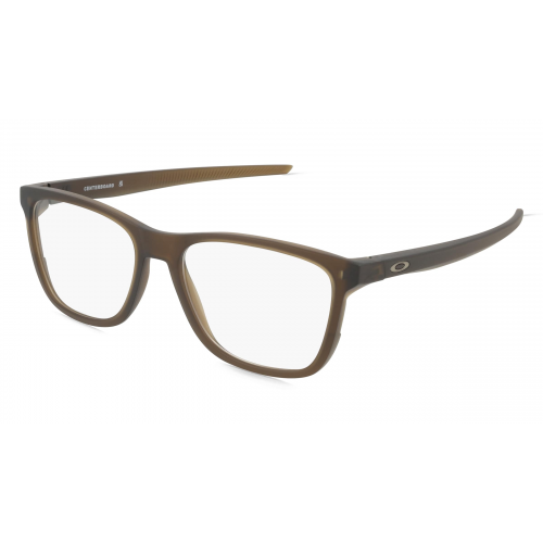 Oakley OX8163 Herren-Brille inkl. Gläser Vollrand Rund Kunststoff-Gestell 53mm/17mm/141mm, braun