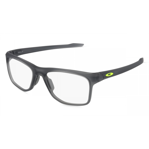 Oakley OX8144 KNOLLS Herren-Brille inkl. Gläser Vollrand Eckig Kunststoff-Gestell 55mm/18mm/143mm, grau