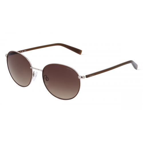 Esprit 40042 Damen-Sonnenbrille Vollrand Rund Metall-Gestell, braun