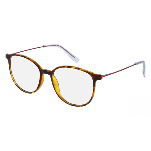 Esprit 33480 Damen-Brille inkl. Gläser Vollrand Rund Kunststoff-Gestell 51mm/16mm/140mm, braun