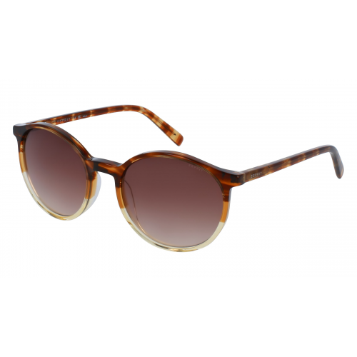 Esprit 40082 Unisex-Sonnenbrille Vollrand Rund Acetat-Gestell, braun