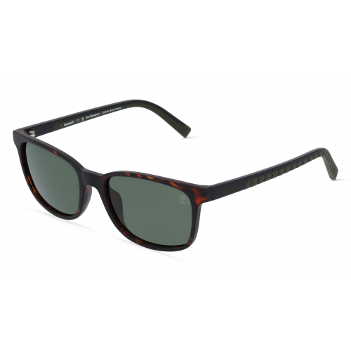 Timberland TB9243 Herren-Sonnenbrille Vollrand Eckig Bio-Kunststoff-Gestell, braun