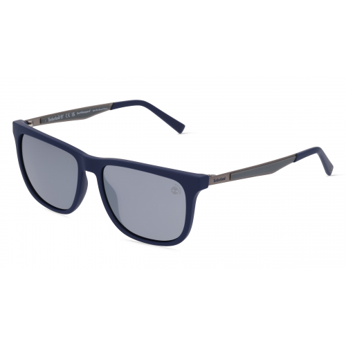 Timberland TB9234 Herren-Sonnenbrille Vollrand Eckig Bio-Kunststoff-Gestell, blau