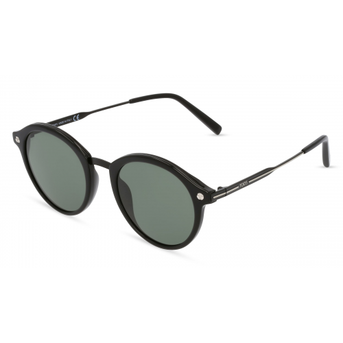 Tod's TO0305 Unisex-Sonnenbrille Vollrand Rund Kunststoff-Gestell, schwarz