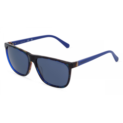 Gant GA7207 Herren-Sonnenbrille Vollrand Eckig Kunststoff-Gestell, blau