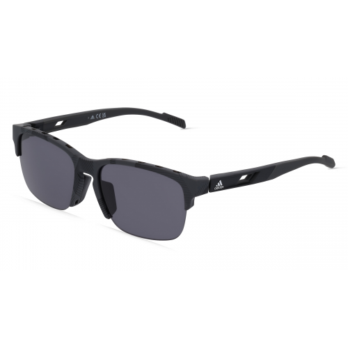 Adidas SP0048 Herren-Sonnenbrille Vollrand Eckig Kunststoff-Gestell, grau