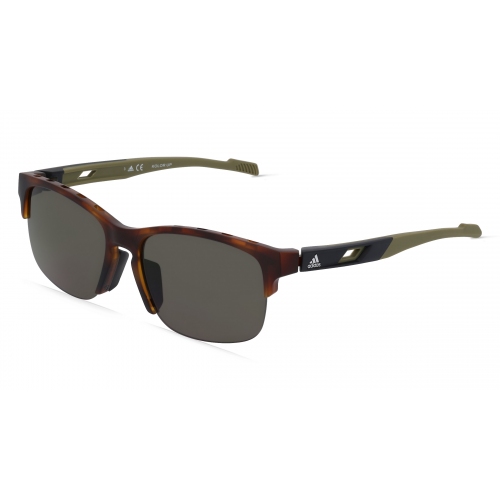 Adidas SP0048 Herren-Sonnenbrille Vollrand Eckig Kunststoff-Gestell, braun