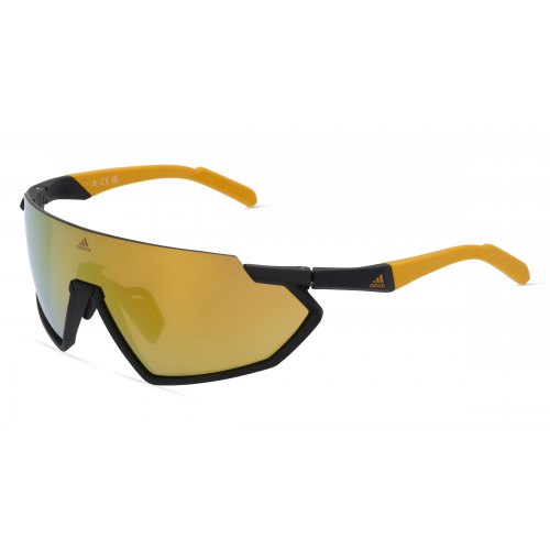 Adidas SP0041 Unisex-Sonnenbrille Vollrand Monoscheibe Kunststoff-Gestell, schwarz