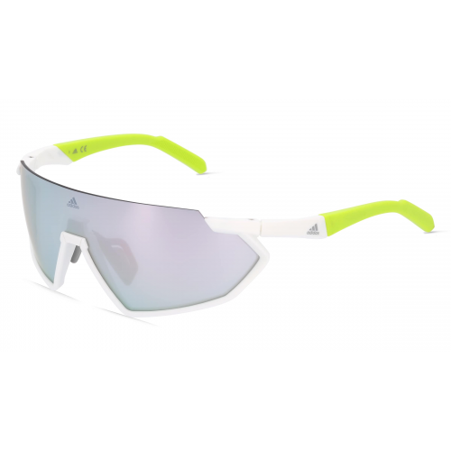 Adidas SP0041 Unisex-Sonnenbrille Vollrand Monoscheibe Kunststoff-Gestell, weiß