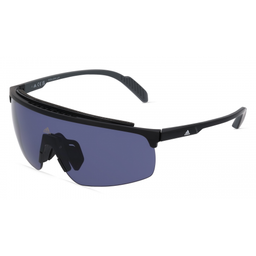 Adidas SP0044 Unisex-Sonnenbrille Vollrand Monoscheibe Kunststoff-Gestell, schwarz