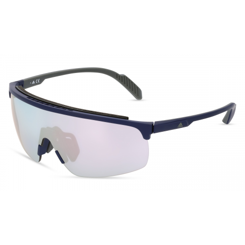 Adidas SP0044 Unisex-Sonnenbrille Vollrand Monoscheibe Kunststoff-Gestell, blau