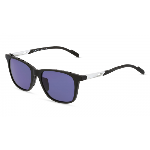 Adidas SP0051 Herren-Sonnenbrille Vollrand Eckig Kunststoff-Gestell, schwarz