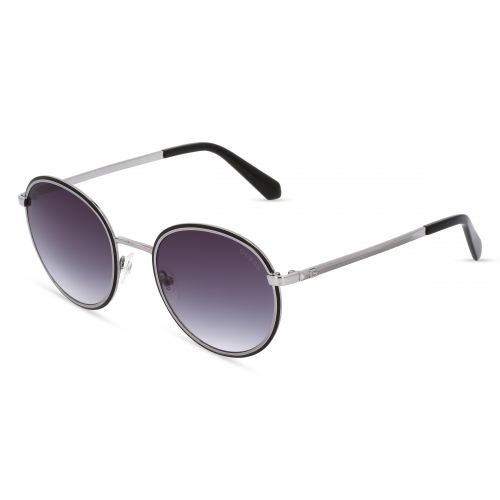 Guess GU00047 Unisex-Sonnenbrille Vollrand Oval Metall-Gestell, schwarz